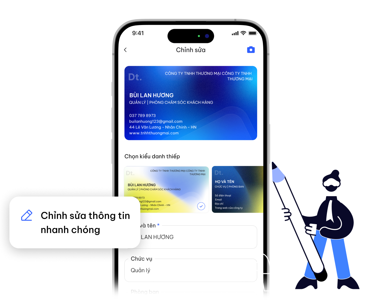 Tạo danh thiếp cá nhân hóa nhanh chóng và chuyên nghiệp